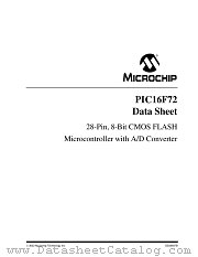 PIC16F72-E/SS datasheet pdf Microchip
