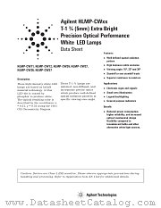 HLMP-CW12-XY000 datasheet pdf Agilent (Hewlett-Packard)
