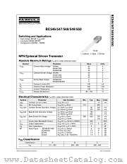 BC548TFR datasheet pdf Fairchild Semiconductor