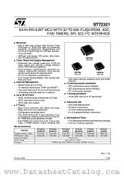ST72F321J7T6 datasheet pdf ST Microelectronics