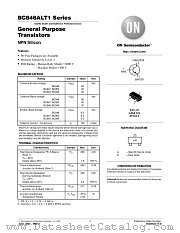 BC849BLT3 datasheet pdf ON Semiconductor