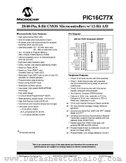 PIC16C773/SP datasheet pdf Microchip