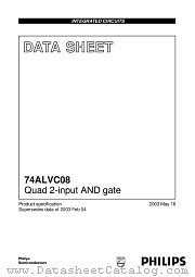 74ALVC08D datasheet pdf Philips