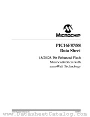PIC16F87T-I/SS datasheet pdf Microchip