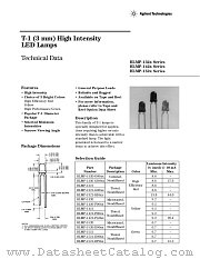 HLMP-1521-E0001 datasheet pdf Agilent (Hewlett-Packard)