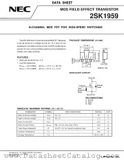 2SK1959-T2 datasheet pdf NEC