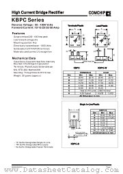KBPC25005 datasheet pdf Comchip Technology