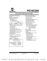 PIC16LC505-20I_P datasheet pdf Microchip