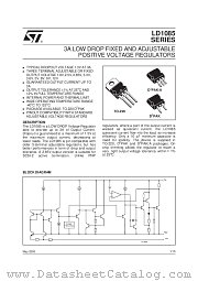 LD1085D2T50 datasheet pdf SGS Thomson Microelectronics