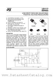 LD1117S25 datasheet pdf SGS Thomson Microelectronics