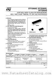 ST72262G1M6 datasheet pdf SGS Thomson Microelectronics