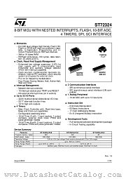 ST72324J2T3 datasheet pdf SGS Thomson Microelectronics