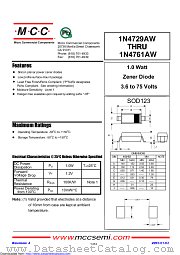 1N4744AW datasheet pdf Micro Commercial Components