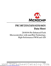 PIC18F4331-E/PT datasheet pdf Microchip