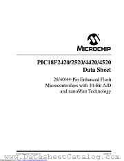 PIC18LF4520T-I/PT datasheet pdf Microchip