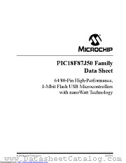 PIC18F87J50 datasheet pdf Microchip