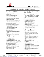 PIC12LF1840-I/MF datasheet pdf Microchip