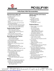 PIC12F1501-H/MSVAO datasheet pdf Microchip