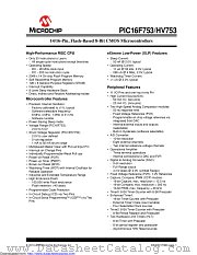 PIC16F753-E/SL datasheet pdf Microchip