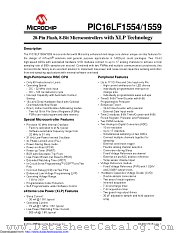 PIC16LF1559T-I/ML datasheet pdf Microchip