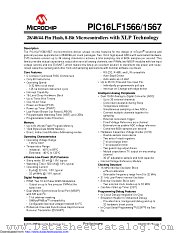 PIC16LF1567T-I/PT datasheet pdf Microchip
