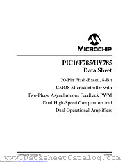 PIC16HV785-I/P datasheet pdf Microchip