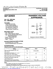 5KP40C datasheet pdf New Jersey Semiconductor