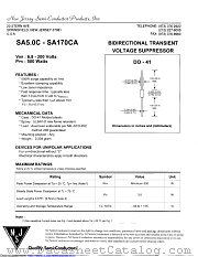 SA9.0CA datasheet pdf New Jersey Semiconductor
