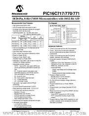 PIC16C770-04I/P datasheet pdf Microchip