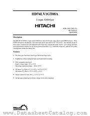 HD74LV1GT08A datasheet pdf Hitachi Semiconductor