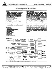 CM8880DI datasheet pdf California Micro Devices Corp