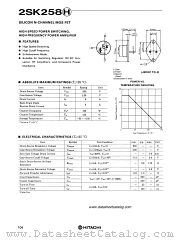 2SK258H datasheet pdf Hitachi Semiconductor