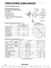 2SK260H datasheet pdf Hitachi Semiconductor