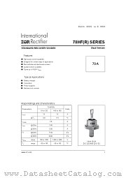 70HFR100 datasheet pdf International Rectifier