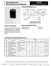 VTD206 datasheet pdf PerkinElmer Optoelectronics