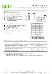 1.5SMCJ160C datasheet pdf MEI