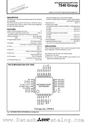 M37540RSS datasheet pdf Mitsubishi Electric Corporation