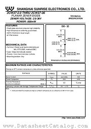 2CW37-9.1 datasheet pdf Shanghai Sunrise Electronics