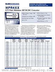 HPR400 datasheet pdf C&D Technologies