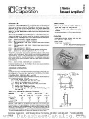 E231 datasheet pdf Comlinear Corporation