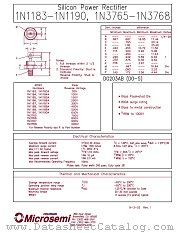 1N1186AR datasheet pdf Microsemi