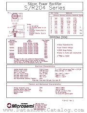 1N1205AR datasheet pdf Microsemi