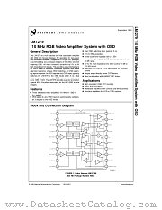 LM1279 datasheet pdf National Semiconductor