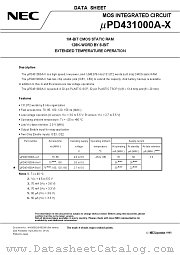 UPD431000AGZ-70X-KJH datasheet pdf NEC