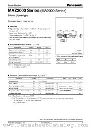 MAZ2360 datasheet pdf Panasonic