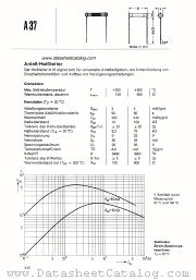 A37 datasheet pdf Siemens