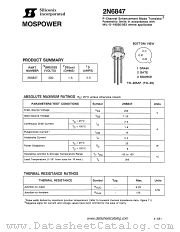 2N6847 datasheet pdf Siliconix