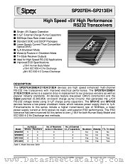 SP207EHCT datasheet pdf Sipex Corporation