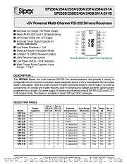 SP230ACT/TR datasheet pdf Sipex Corporation