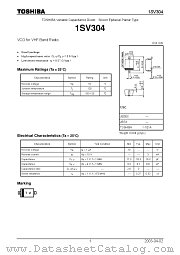 1SV304 datasheet pdf TOSHIBA